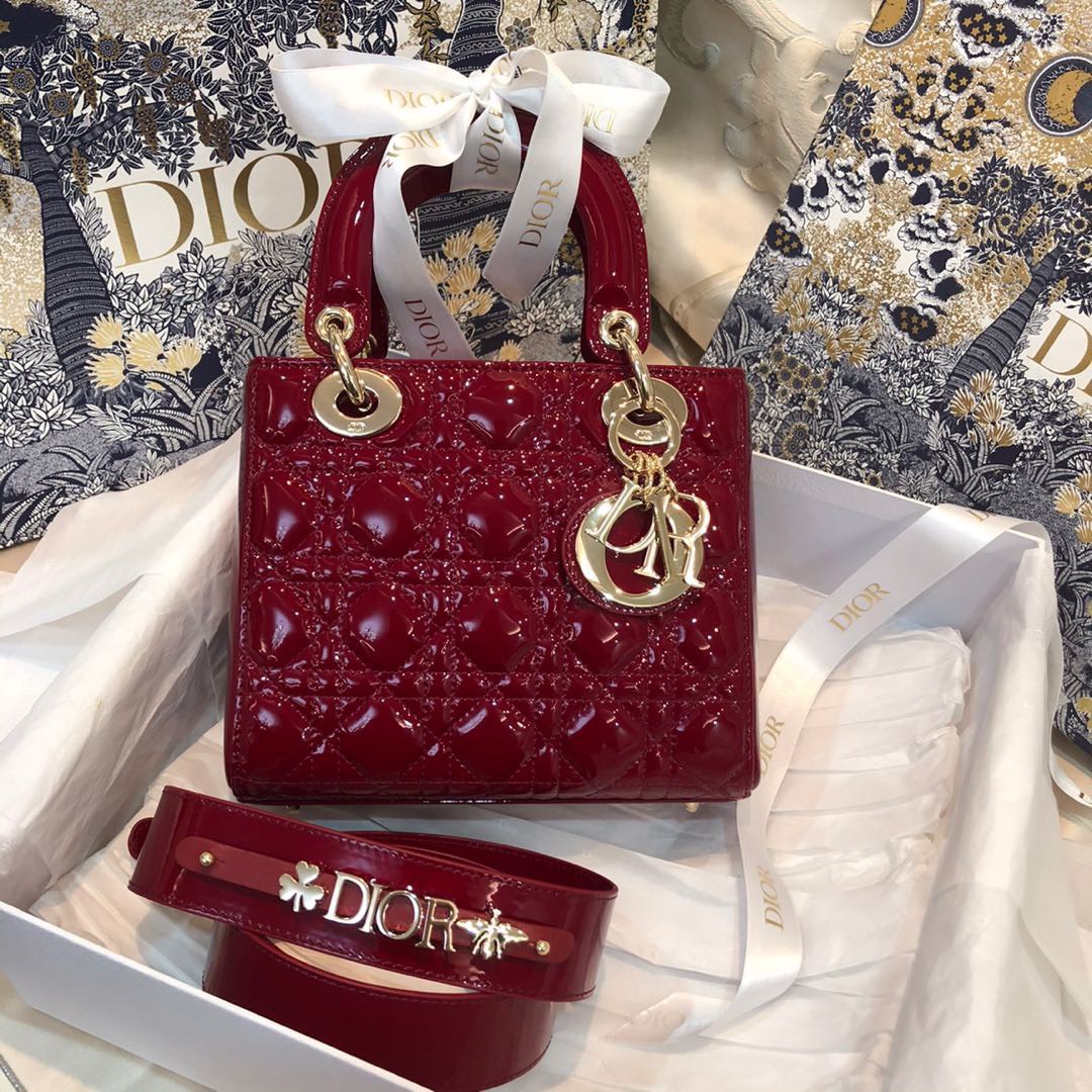 Túi xách Dior Lady Mini bag siêu cấp chất nhung màu đỏ size 17 cm  Túi  xách cao cấp những mẫu túi siêu cấp like authentic cực đẹp